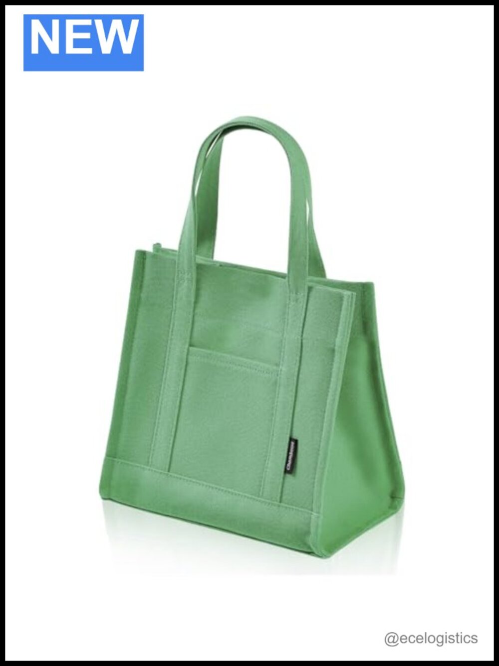 Compact Canvas Tote Bag with Magnetic Snap Closure Handbag